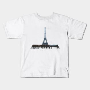 Eiffel Tower Paris Geometric Photography Kids T-Shirt